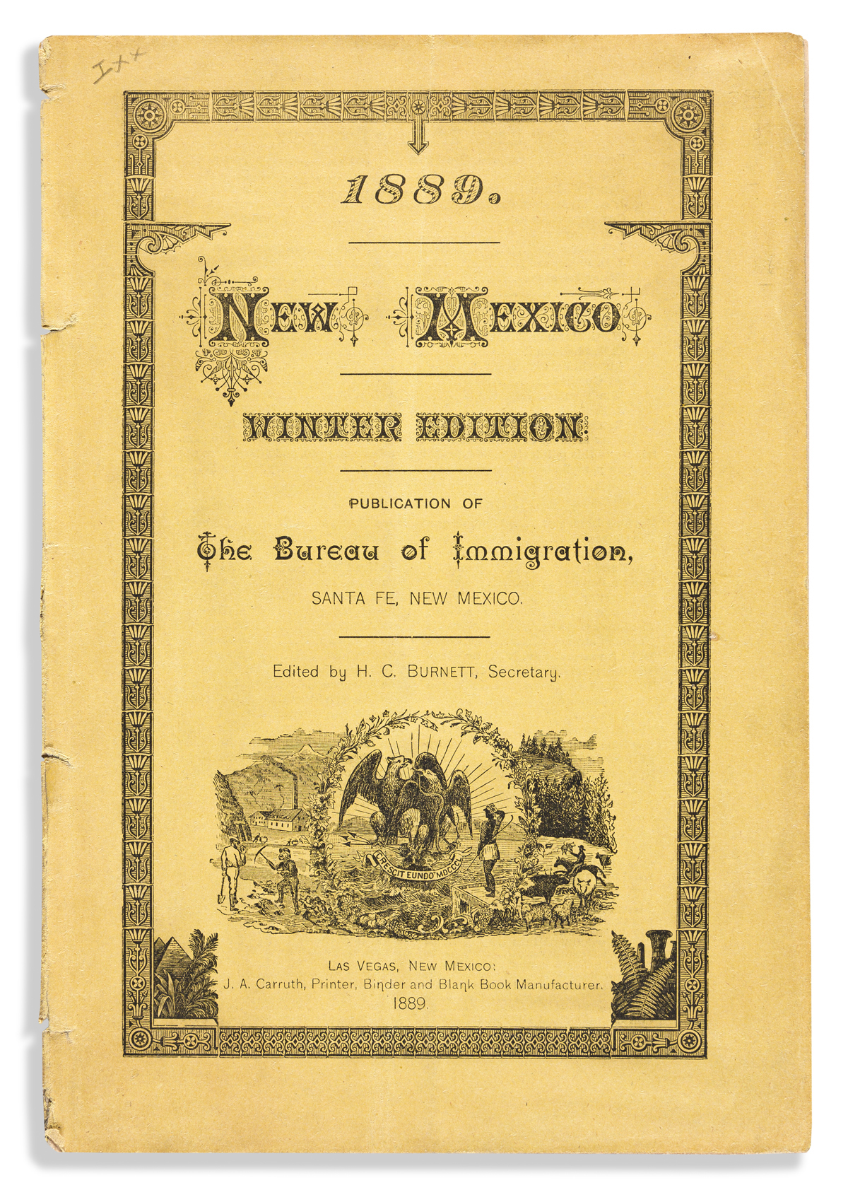 (WEST--NEW MEXICO.) H.C. Burnett, editor. New Mexico Lands: Their Character and Distribution by Valleys and Counties